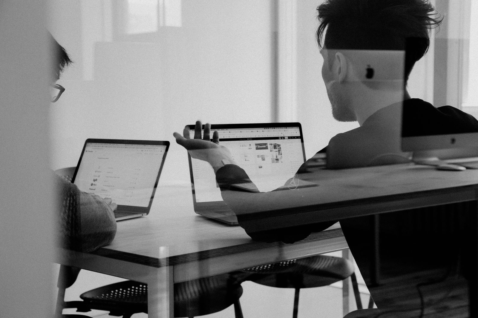 person on computer