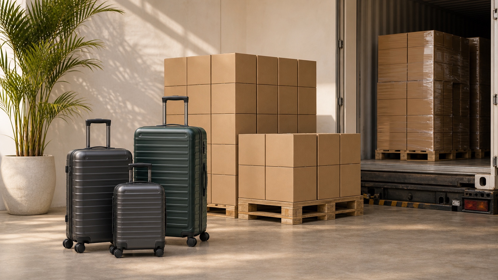 Export-ready luggage production