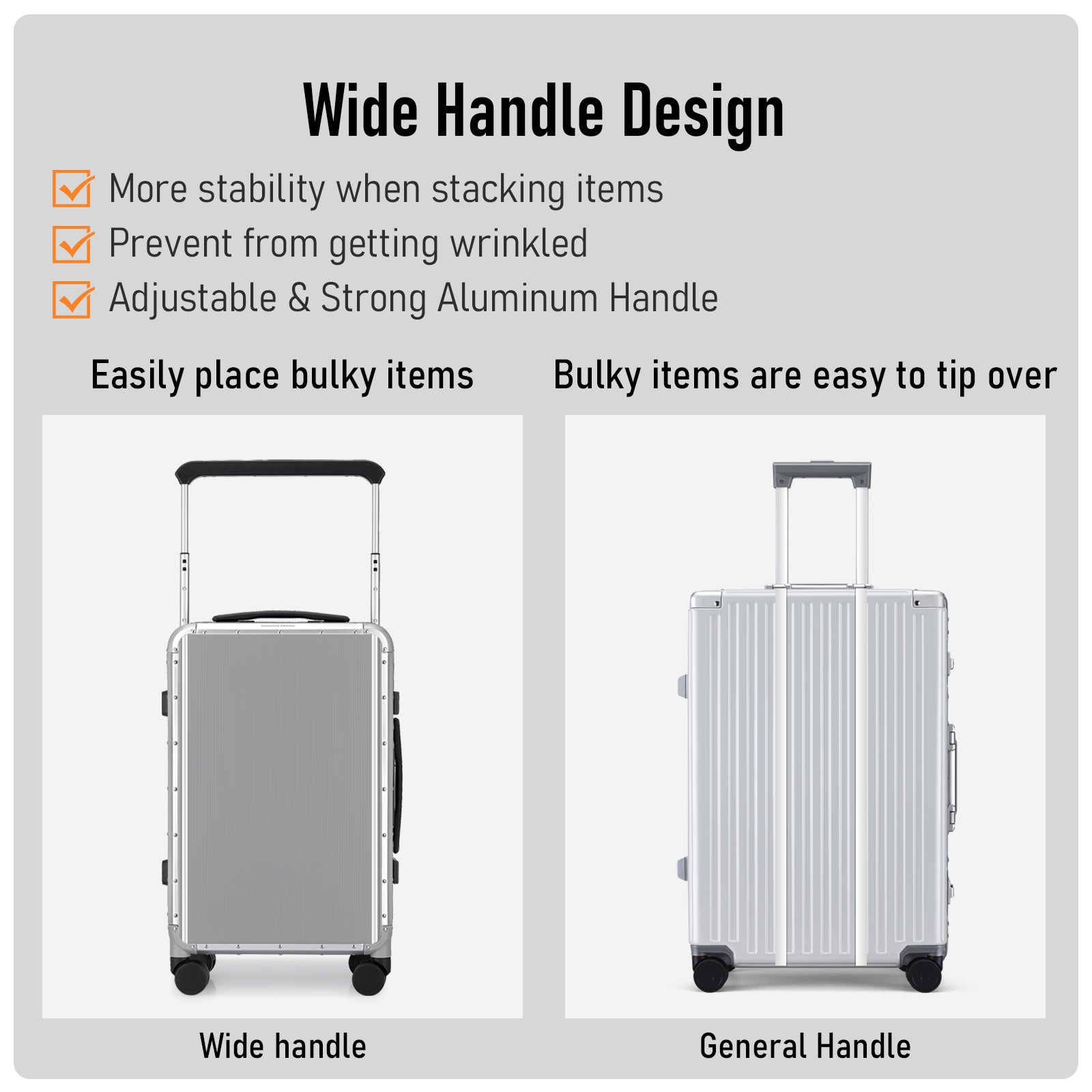 Roaming All Aluminum zipperless luggage Silver thumbnail 3