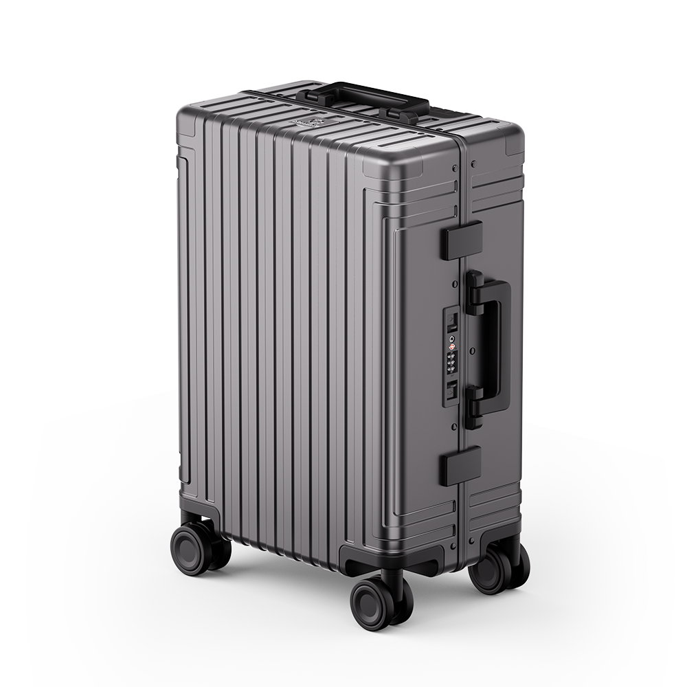 Roaming All Aluminum zipperless luggage Grey thumbnail 2