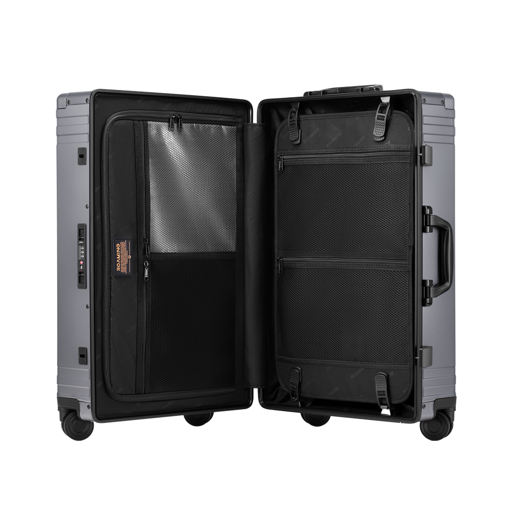 Roaming All Aluminum zipperless luggage Grey thumbnail 5