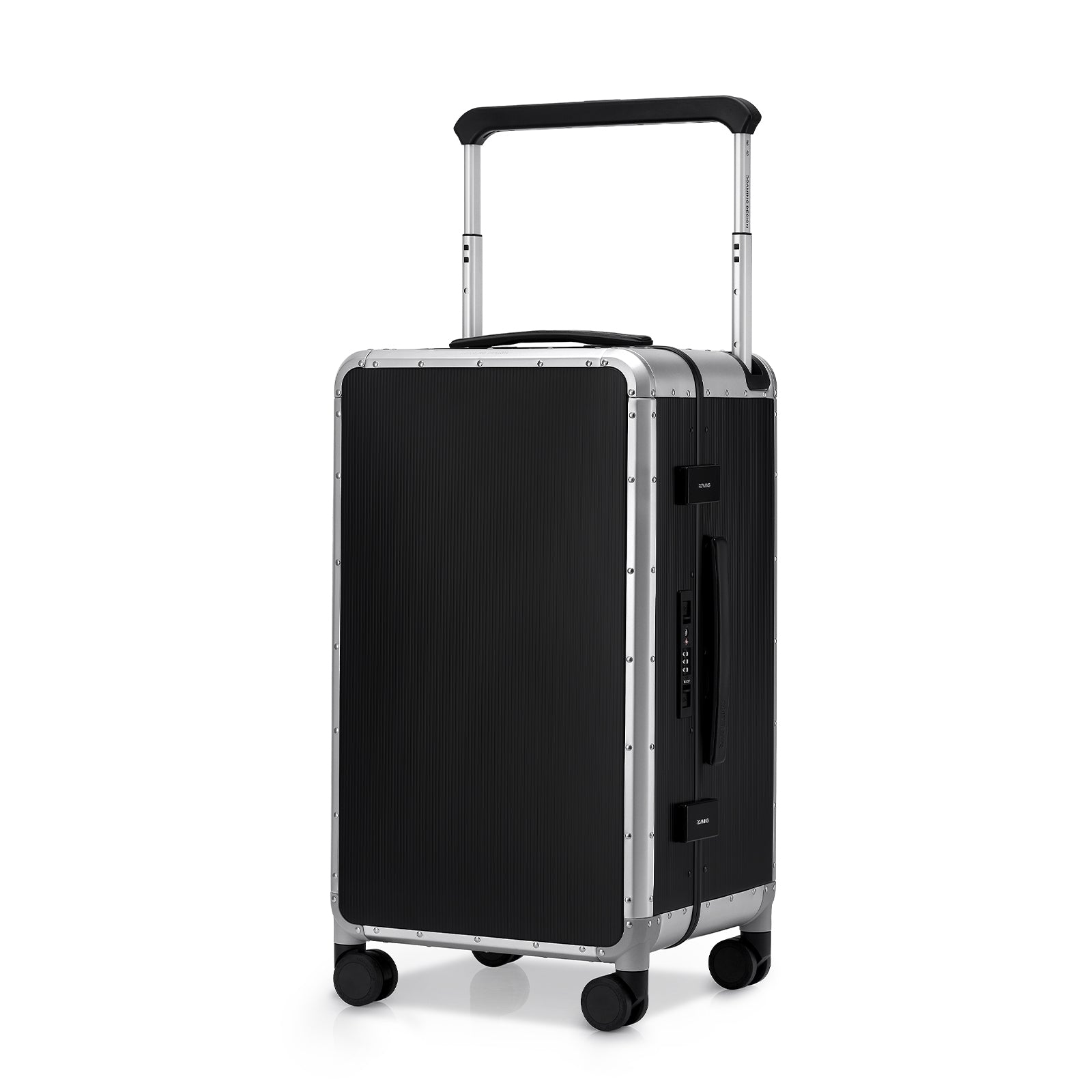 Roaming All Aluminum zipperless luggage Silver black thumbnail 12