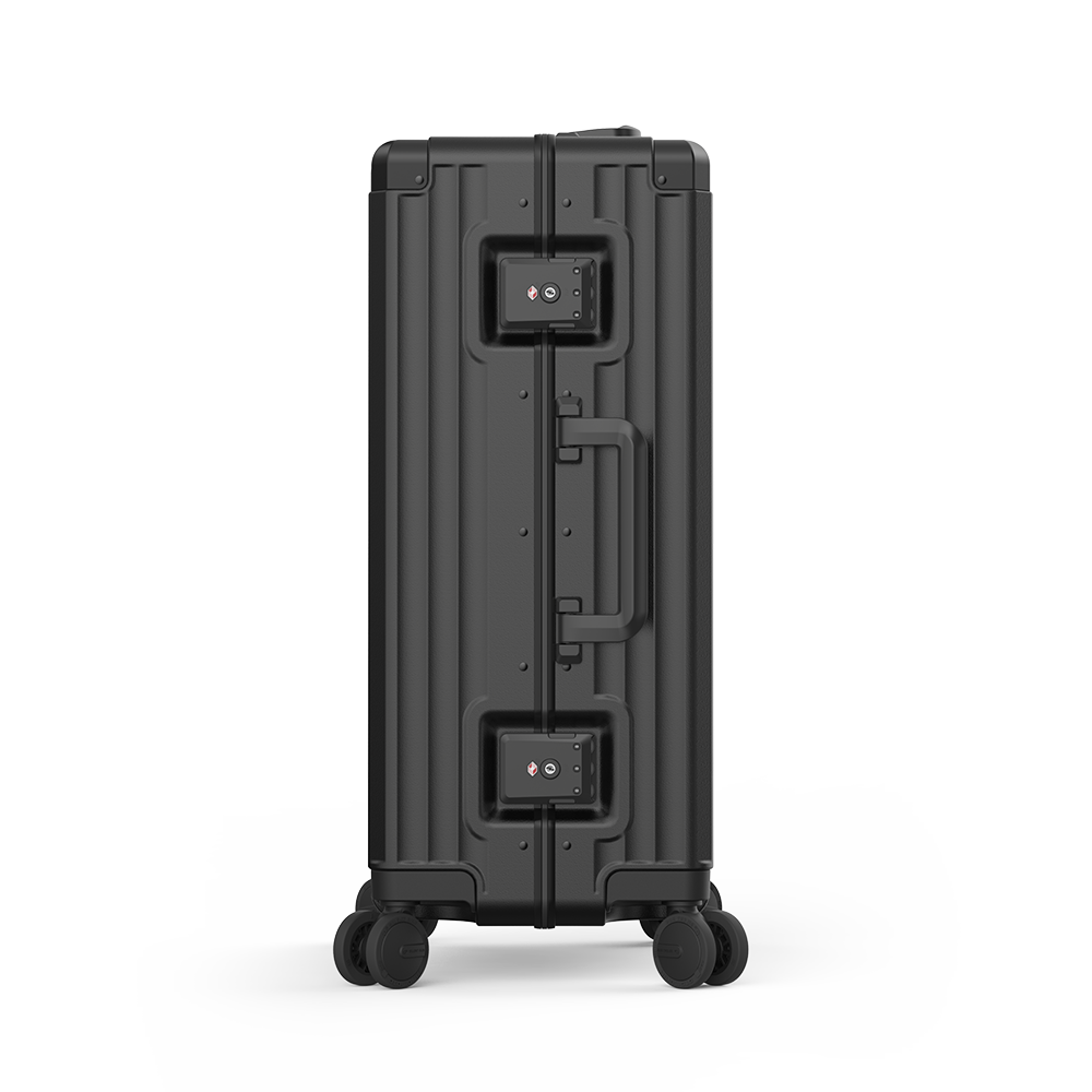 Roaming Aluminum Frame zipperless luggage  black thumbnail 3