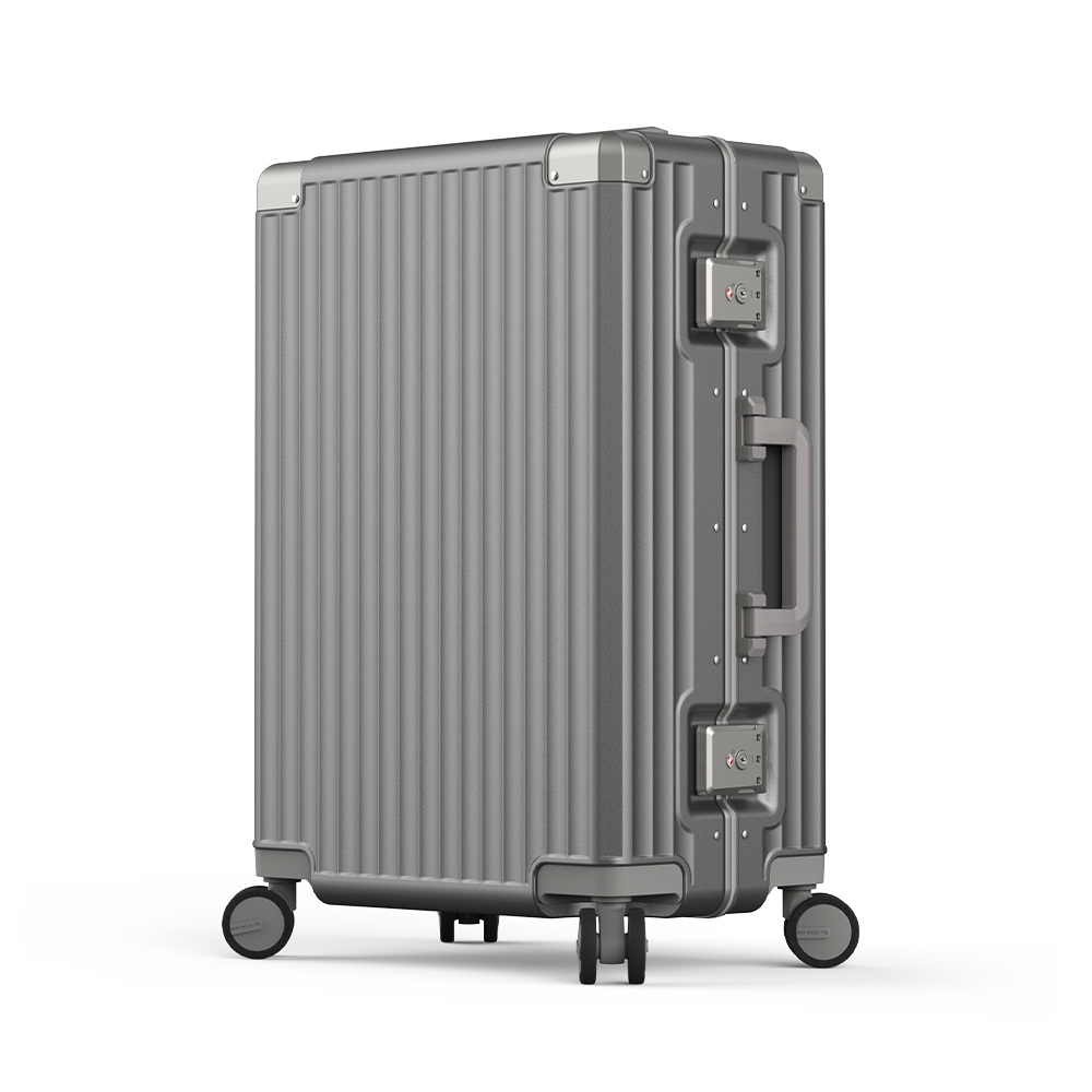 Roaming Aluminum Frame zipperless luggage  Grey thumbnail 2