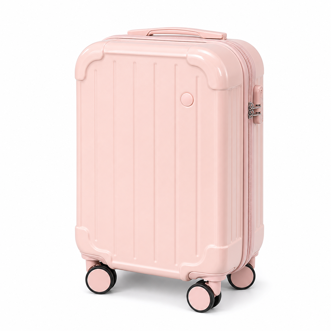 PC and ABS zipper suitcase